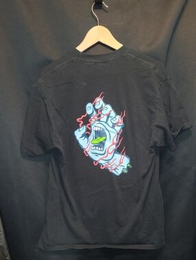 Santa Cruz Skateboards "Screaming Hand" Short Sleeve (Black) Men's Tee LARGE